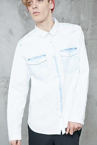 Forever21 Faded Denim Shirt