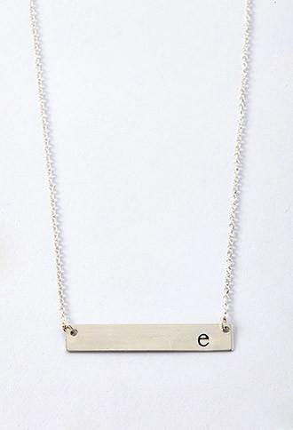Forever21 Adorn512 Initial E Bar Necklace (silver)
