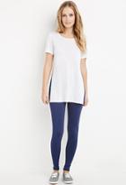 Forever21 Women's  Nylon-blend Leggings (navy)