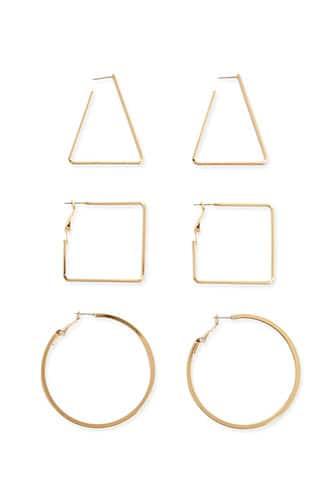 Forever21 Geo Hoop Earring Set