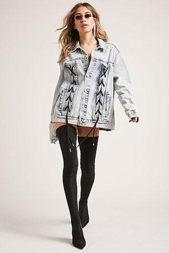 Forever21 Metallic Over-the-knee Boots