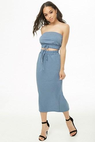 Forever21 Bandeau & Midi Skirt Set