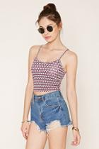Forever21 Women's  Geo Print Cropped Cami