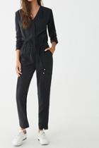 Forever21 V-neck Drawstring Jumpsuit