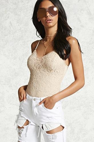Forever21 Lace Cami Bodysuit