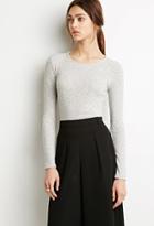 Forever21 Heathered Rib Knit Top