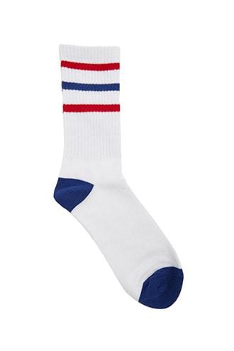 Forever21 Men Striped-trim Crew Socks