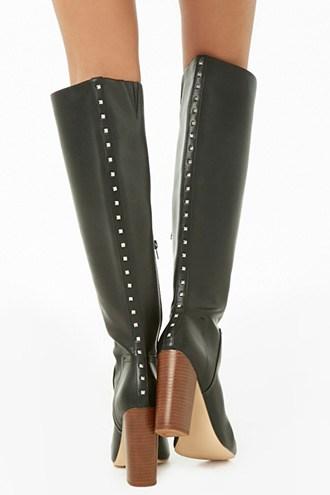 Forever21 Studded Faux Leather Boots