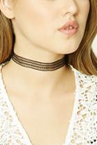 Forever21 Sheer Mesh Knit Choker