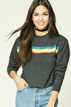 Forever21 Rainbow-stripe Sweatshirt