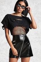 Forever21 Faux Patent Leather Zip Skirt