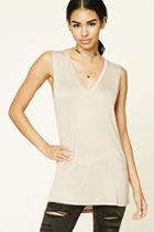 Forever21 Women's  Jersey V-neck Tee