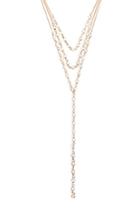 Forever21 Layered Beaded Drop Necklace