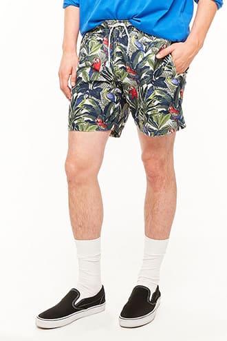 Forever21 Trunks Surf & Swim Bird Print Trunks