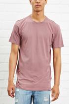 21 Men Men's  Mauve Cotton-blend Longline Tee