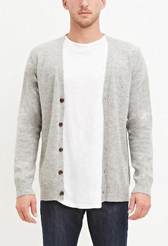 21 Men Classic Wool-blend Cardigan