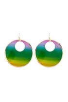 Forever21 Ombre Shell Cutout Drop Earrings