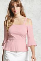 Forever21 Open Shoulder Peplum Top