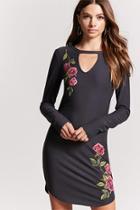 Forever21 Cutout-front Floral Graphic Dress