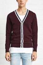 21 Men Men's  Stripe-trim Cardigan