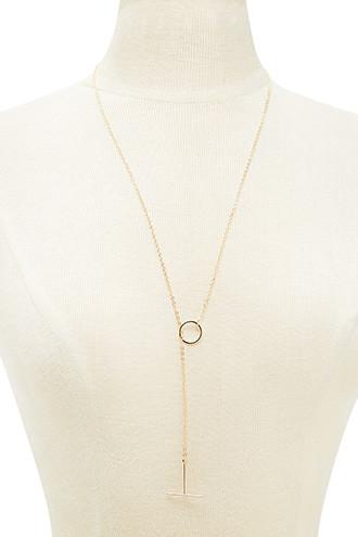 Forever21 T-pendant Lariat Necklace