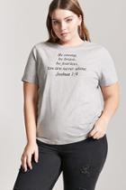 Forever21 Plus Size Be Strong Graphic Tee