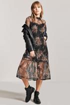 Forever21 Floral High Neck Midi Dress