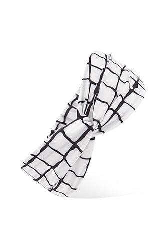 Forever21 Twisted Grid Print Headwrap