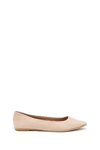 Forever21 Faux Suede Stud-trim Flats