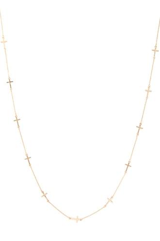 Forever21 Cross Charm Longline Necklace