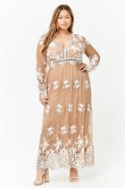 Forever21 Plus Size Embroidered Lace Maxi Dress