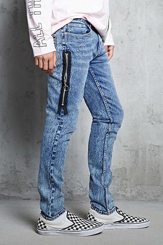 Forever21 Acid Wash Paint Splatter Jeans