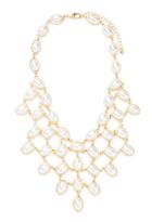 Forever21 Faux Pearl Statement Necklace (gold/cream)