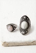 Forever21 Faux Stone Ring Set (b.silver)