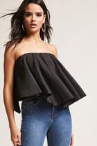 Forever21 Strapless Flounce Crop Top