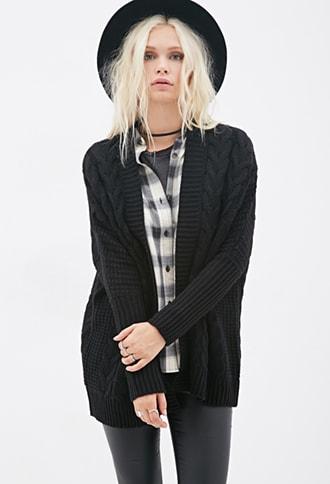 Forever21 Oversized Cable Knit Cardigan
