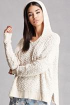 Forever21 Fuzzy Knit Hooded Sweater