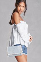 Forever21 Denim Crossbody Chain Bag