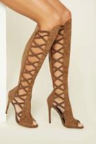 Forever21 Faux Suede Knee-high Stilettos