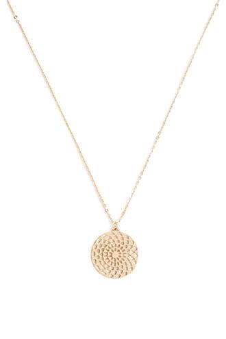 Forever21 Micro-cutout Mandala Pendant Necklace