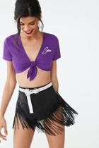 Forever21 Selena Self-tie Crop Top