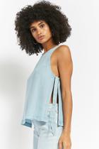 Forever21 Chambray Self-tie Top