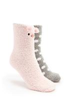 Forever21 Fuzzy Crew Socks - 2 Pack