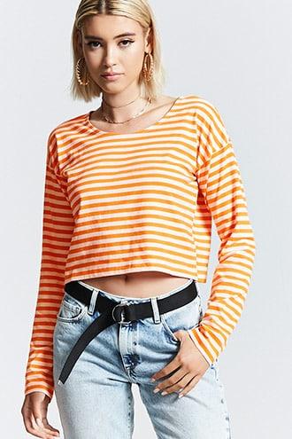 Forever21 Boxy Striped Tee