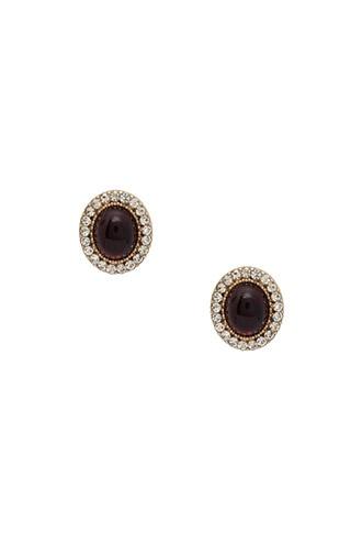 Forever21 Burgundy & Clear Faux Stone Studs