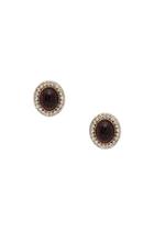 Forever21 Burgundy & Clear Faux Stone Studs