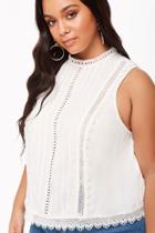Forever21 Plus Size Eyelet Crochet Top