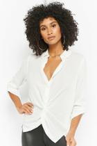 Forever21 Twist-front High-low Shirt