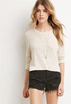 Forever21 Women's  Textured Knit Sweater (oatmeal)