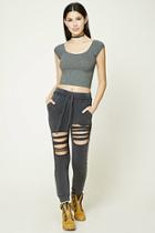 Forever21 Ladder Cutout Joggers